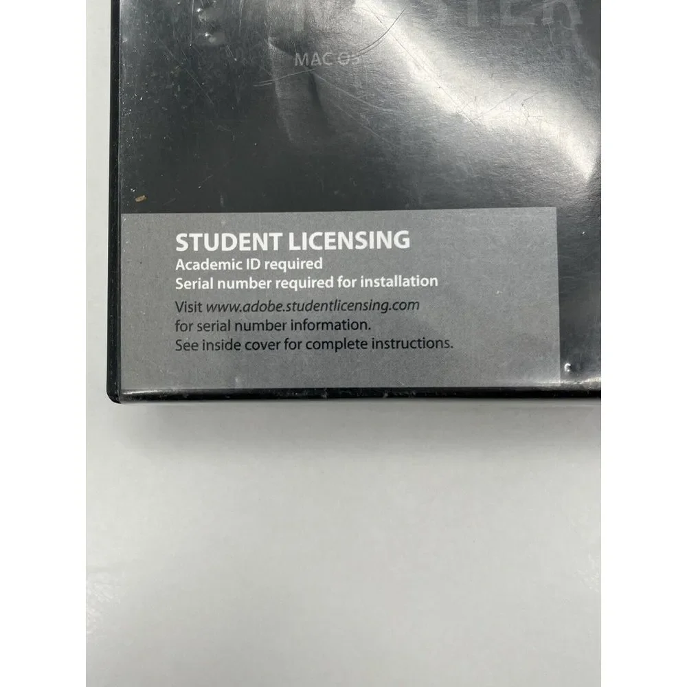 Adobe CreativeSuite 4 Master Collection Student w/‎ Serial Number MAC OS